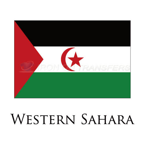 Western Sahara flag Iron-on Stickers (Heat Transfers)NO.2020